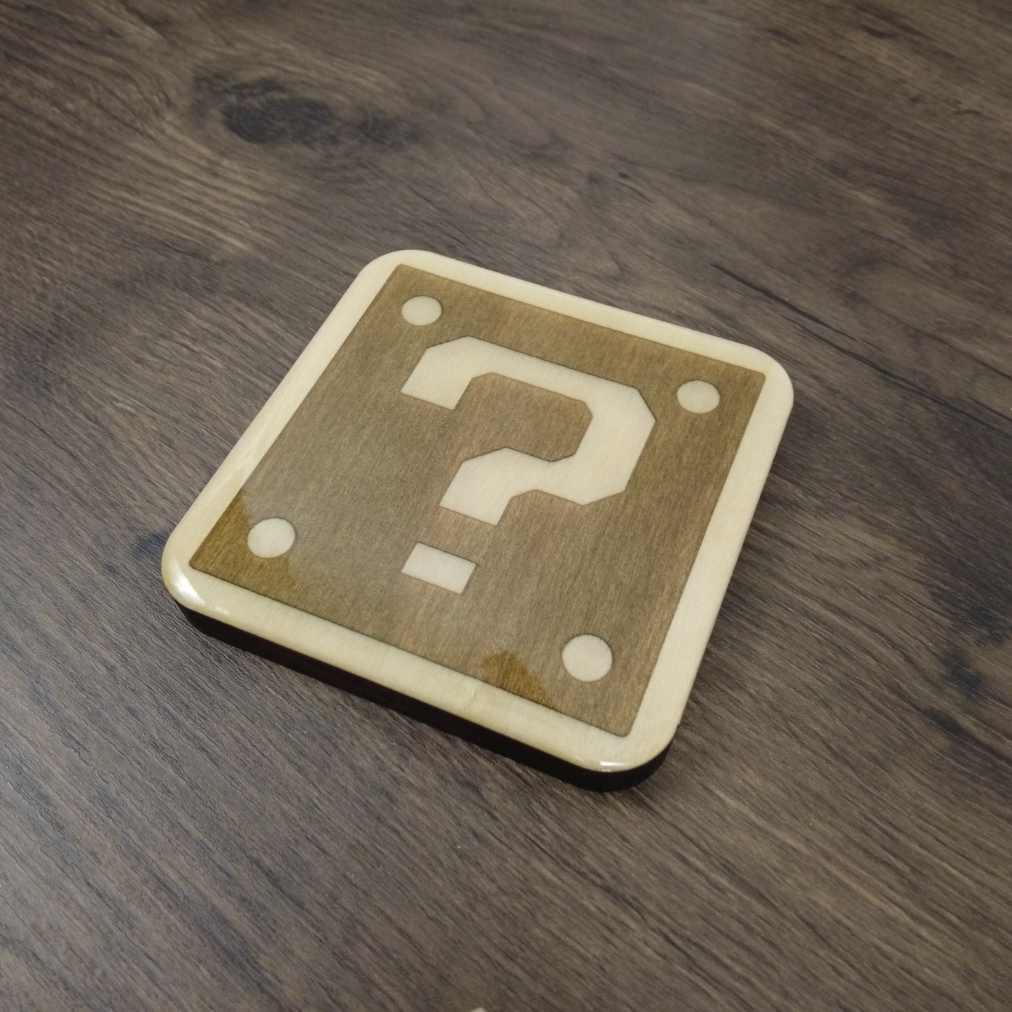 Resin-Domed Coaster - Question Block