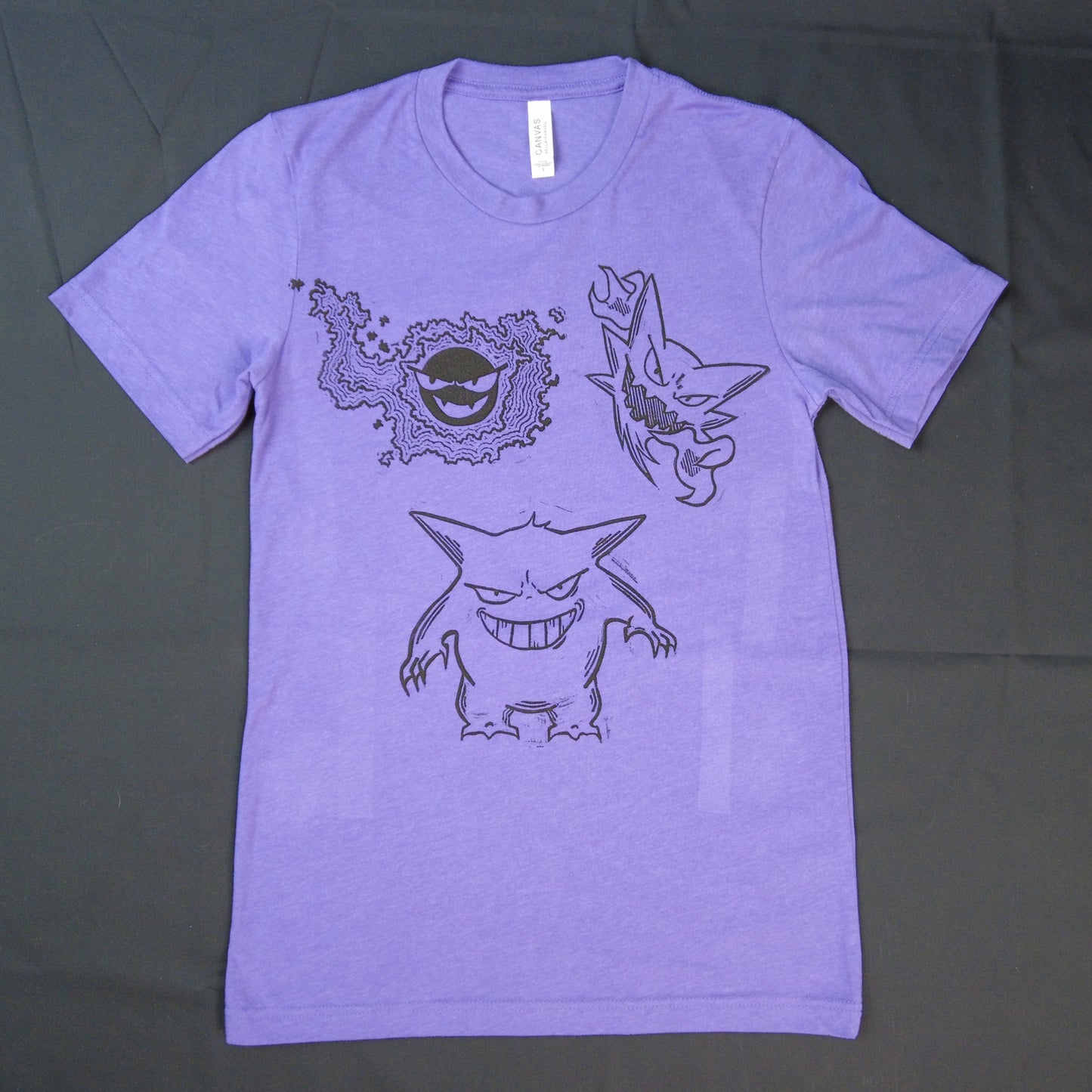 Block Printed T-Shirt: Gengar Evolution