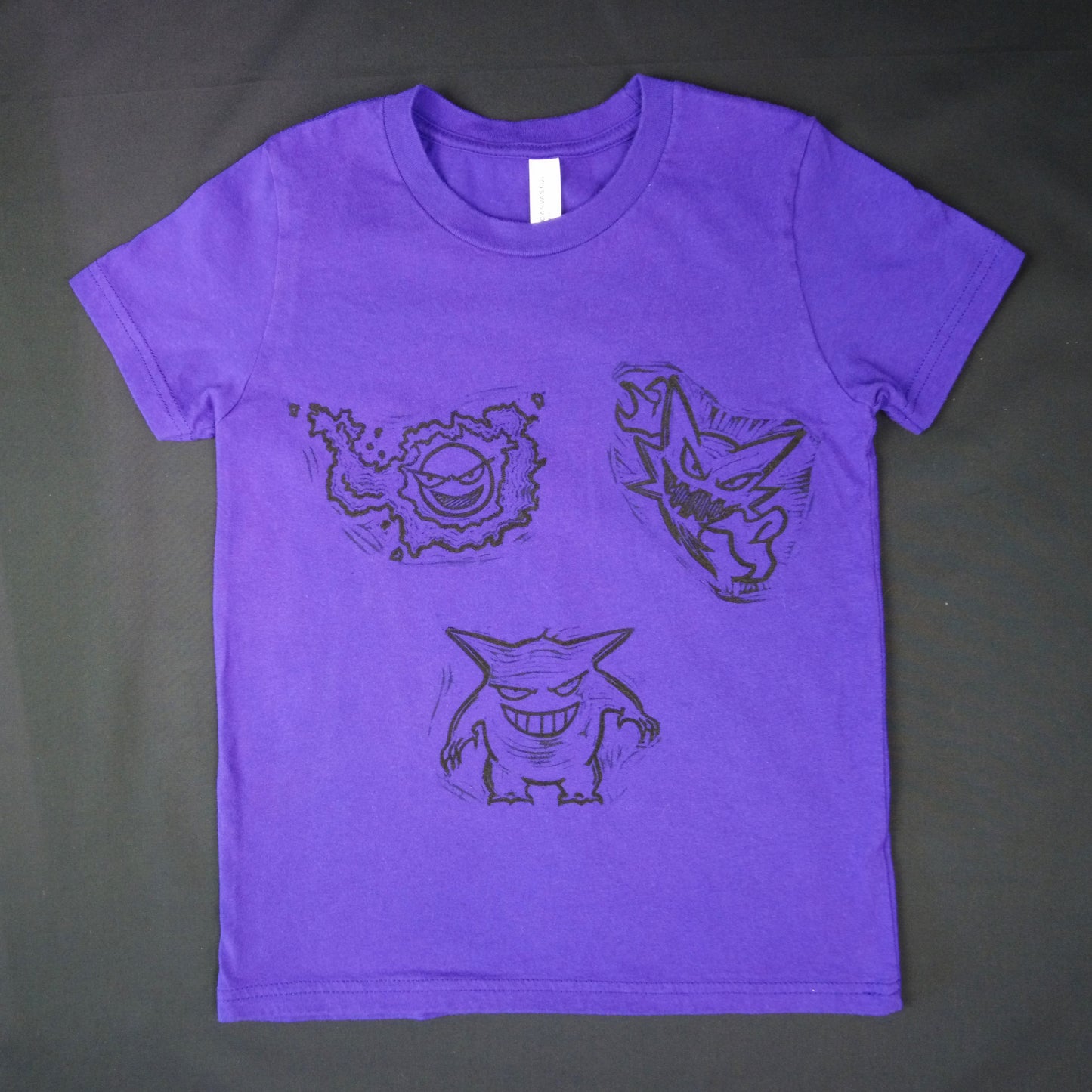 Block Printed T-Shirt: Gengar Evolution