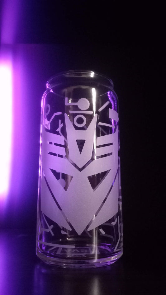 20oz Can-Style Etched Glass - Deceptacon