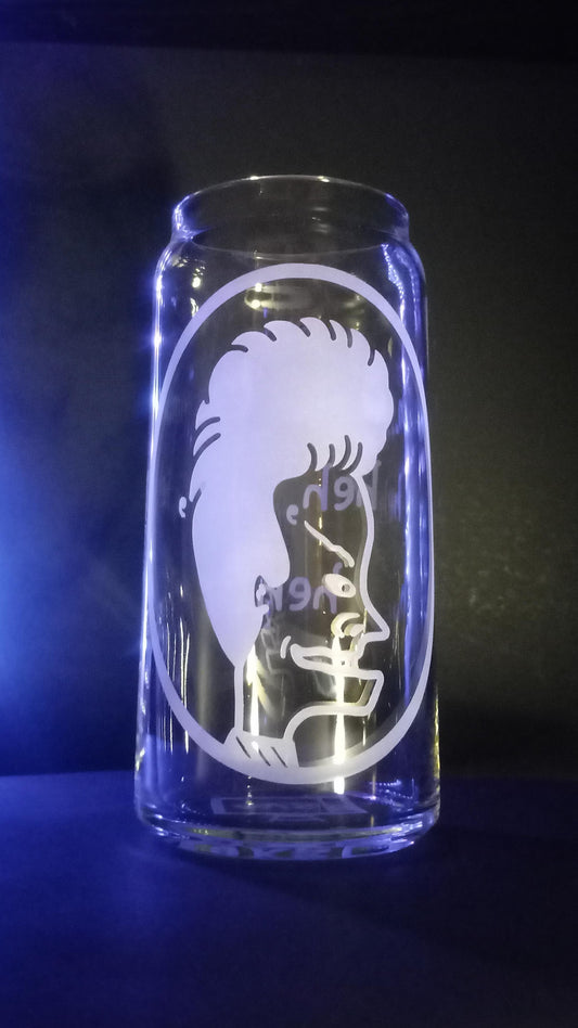 20oz Can-Style Etched Glass - Beavis