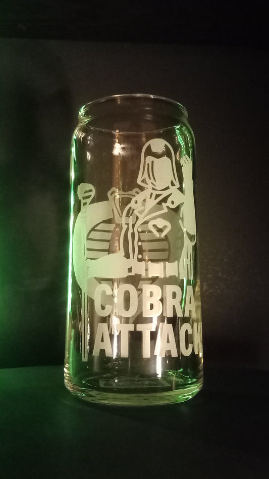 20oz Can-Style Etched Glass - Cobra Commander