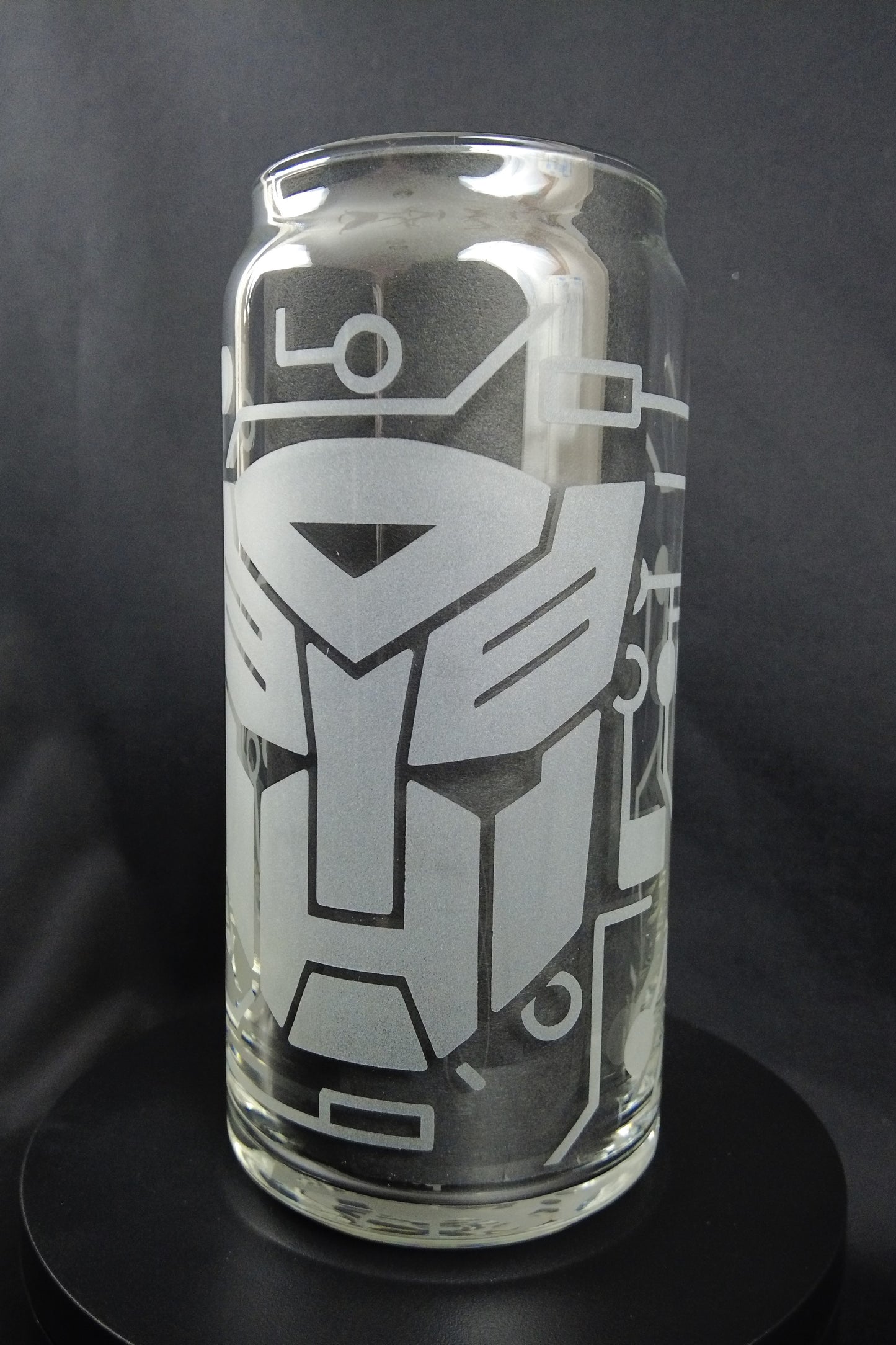 20oz Can-Style Etched Glass - Autobot