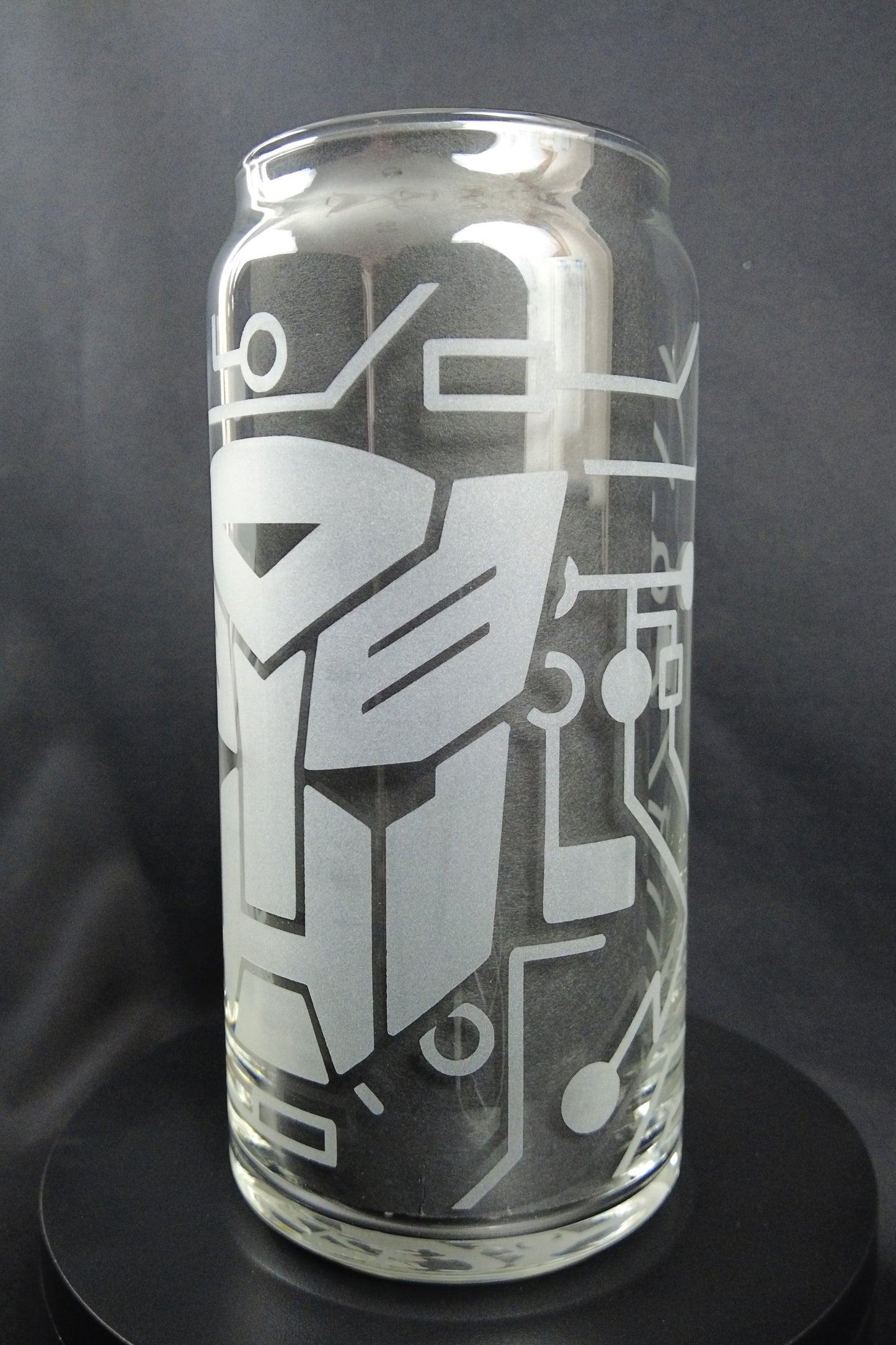 20oz Can-Style Etched Glass - Autobot