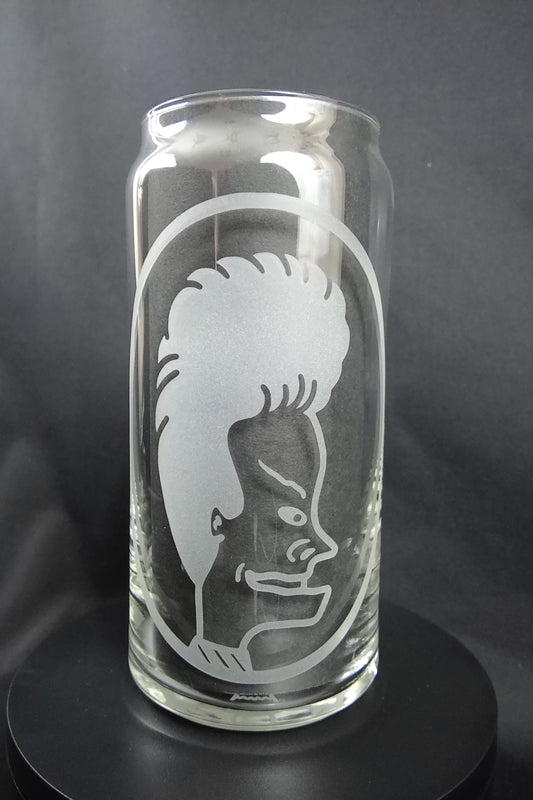 20oz Can-Style Etched Glass - Beavis