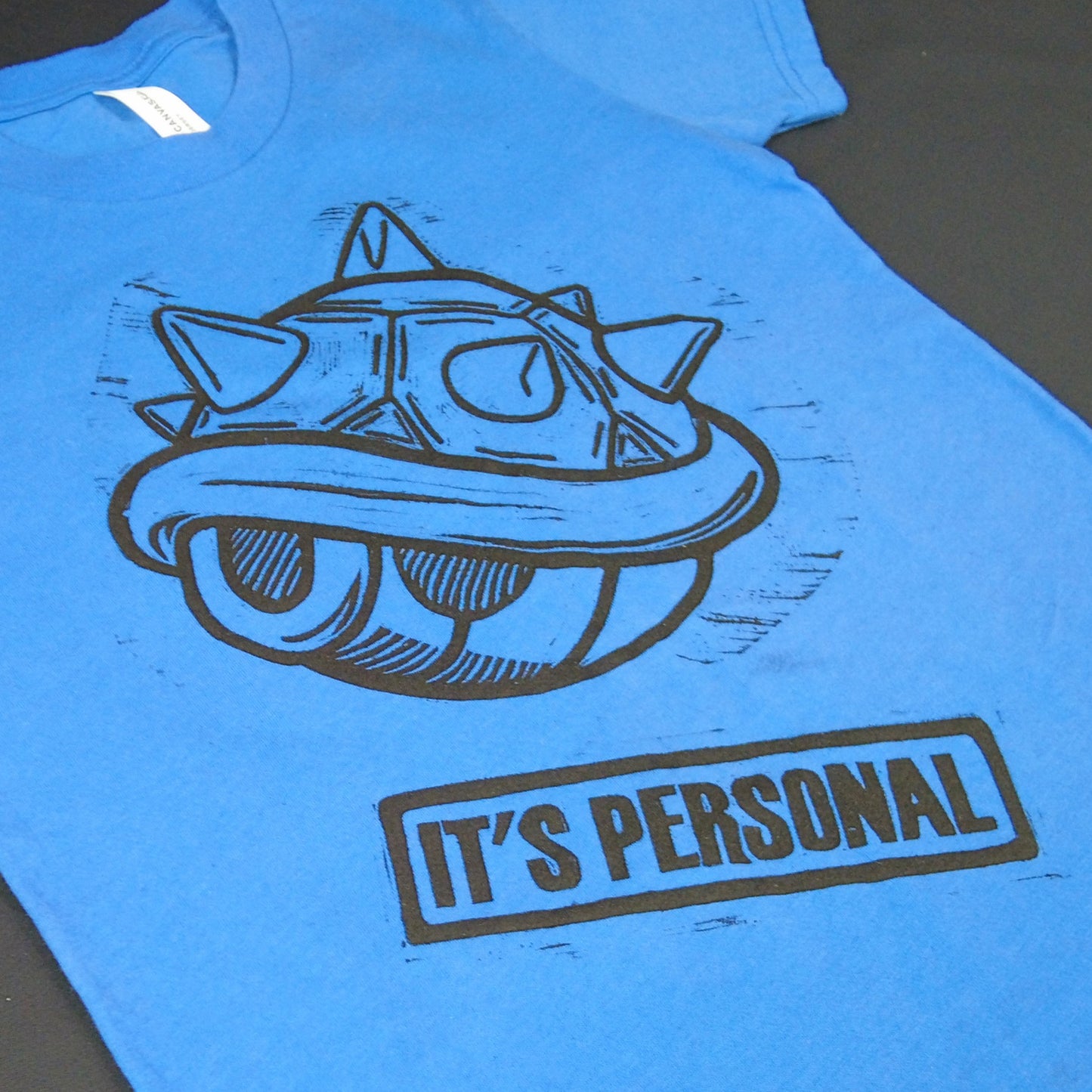 Block Printed T-Shirt: Blue Shell