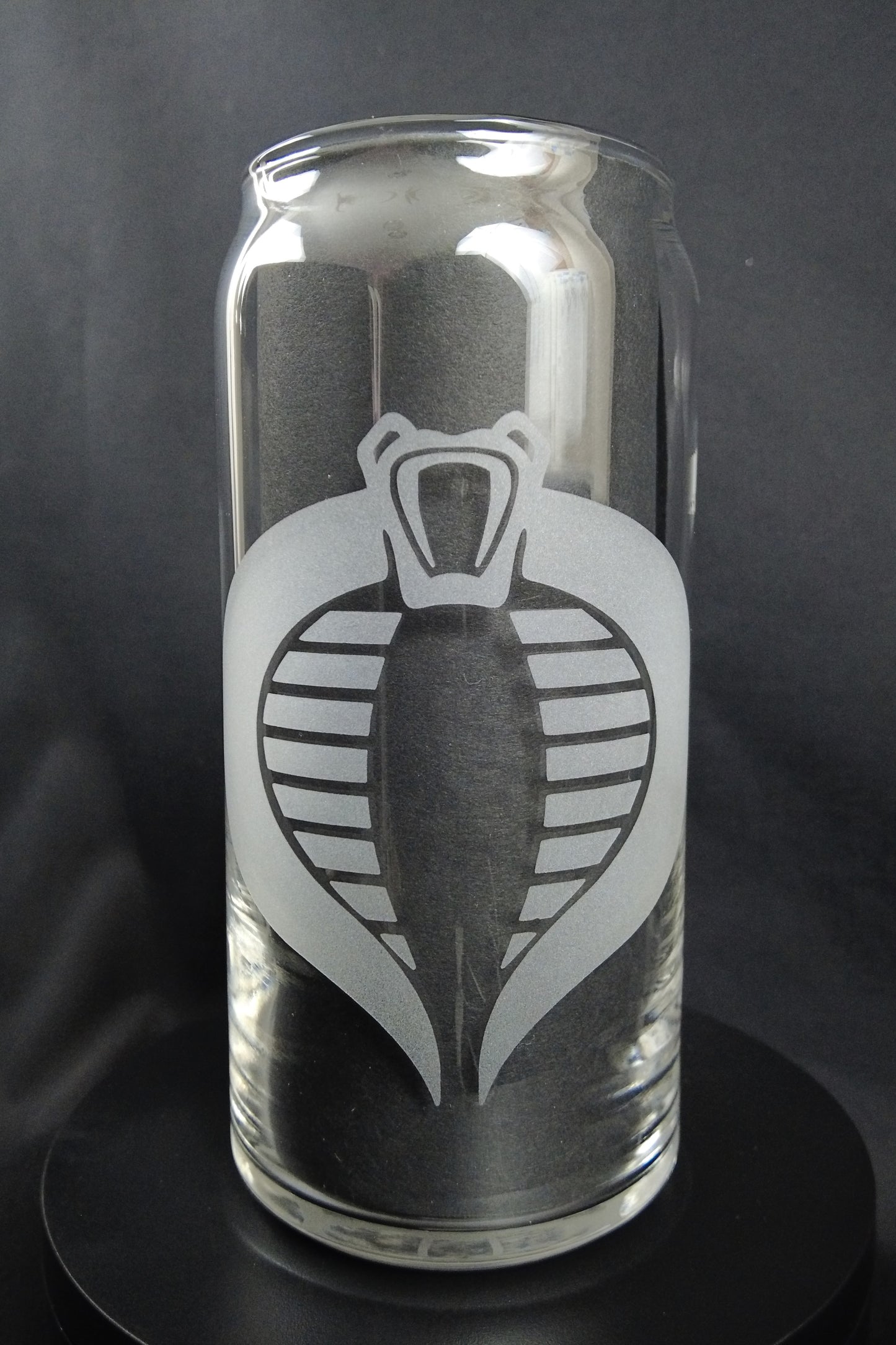 20oz Can-Style Etched Glass - Cobra Commander