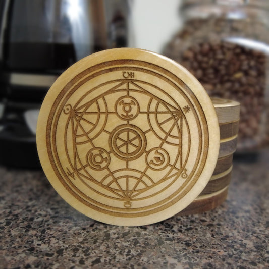 Resin-Domed Coaster - Transmutation Circle