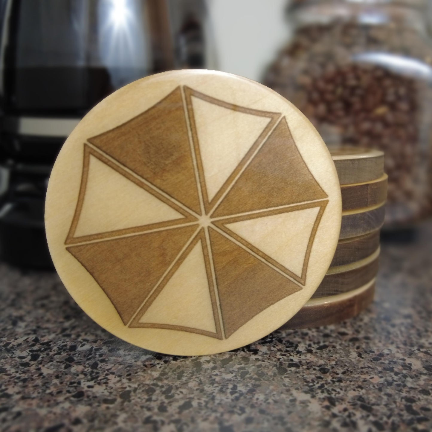 Resin-Domed Coaster - Umbrella Corp.