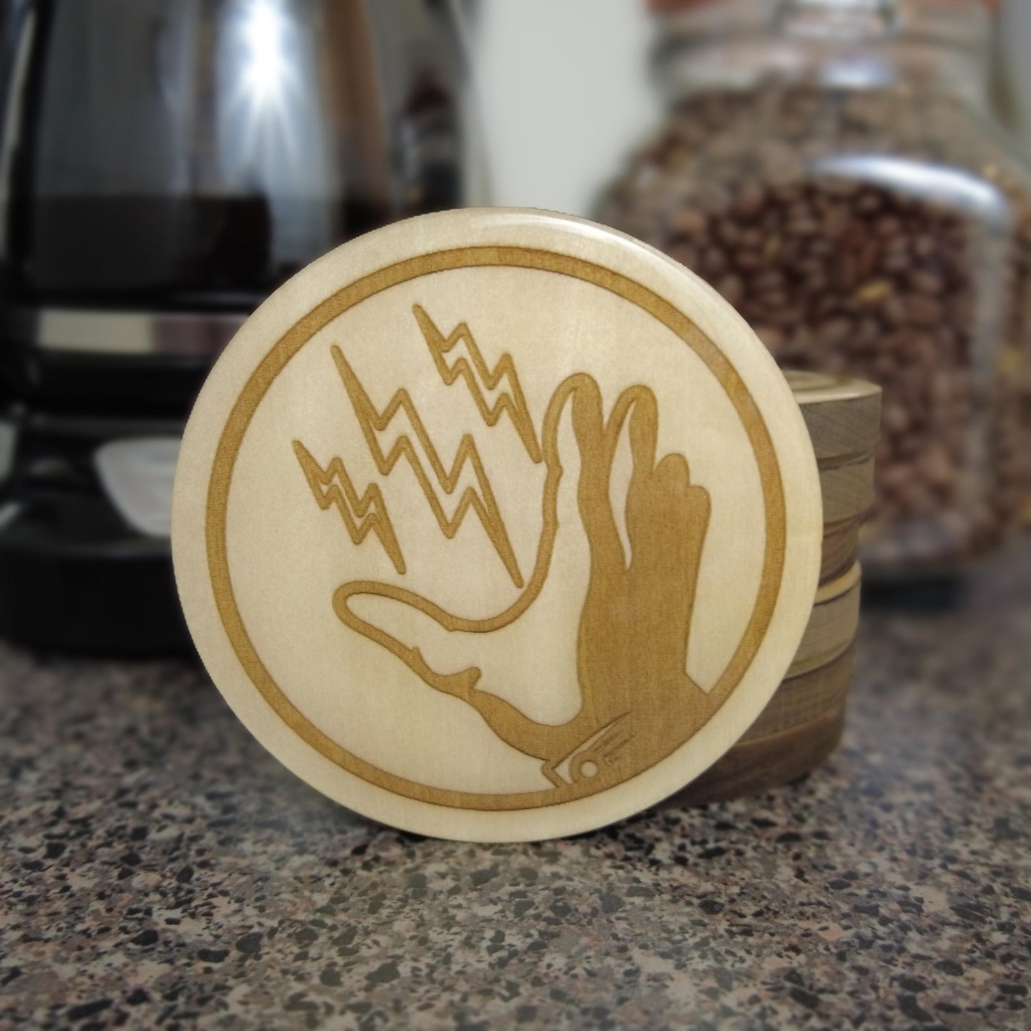 Resin-Domed Coaster - Bioshock Electrobolt