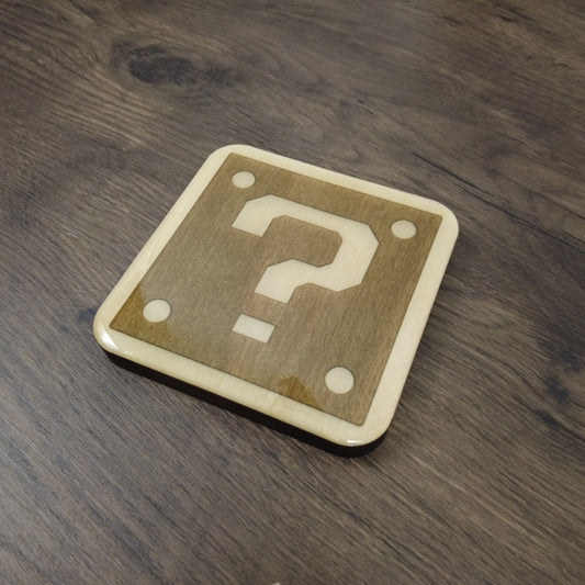 Resin-Domed Coaster - Question Block