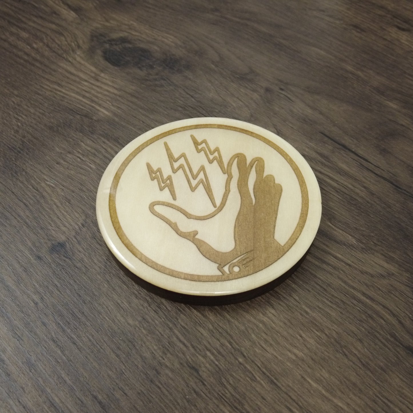 Resin-Domed Coaster - Bioshock Electrobolt