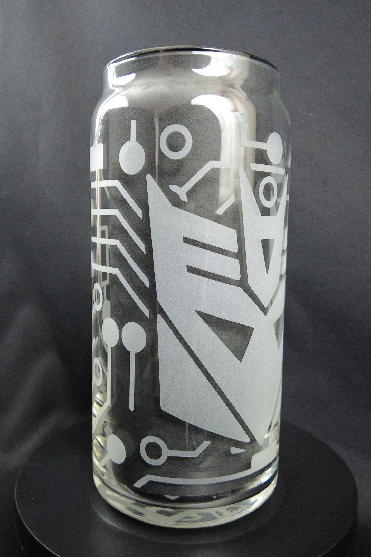 20oz Can-Style Etched Glass - Deceptacon