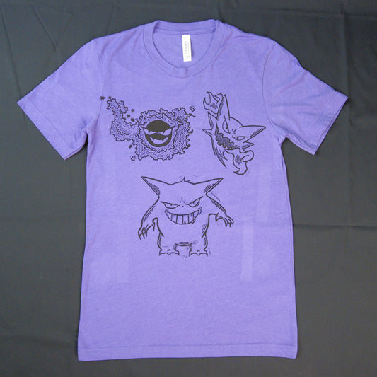 Block Printed T-Shirt: Gengar Evolution