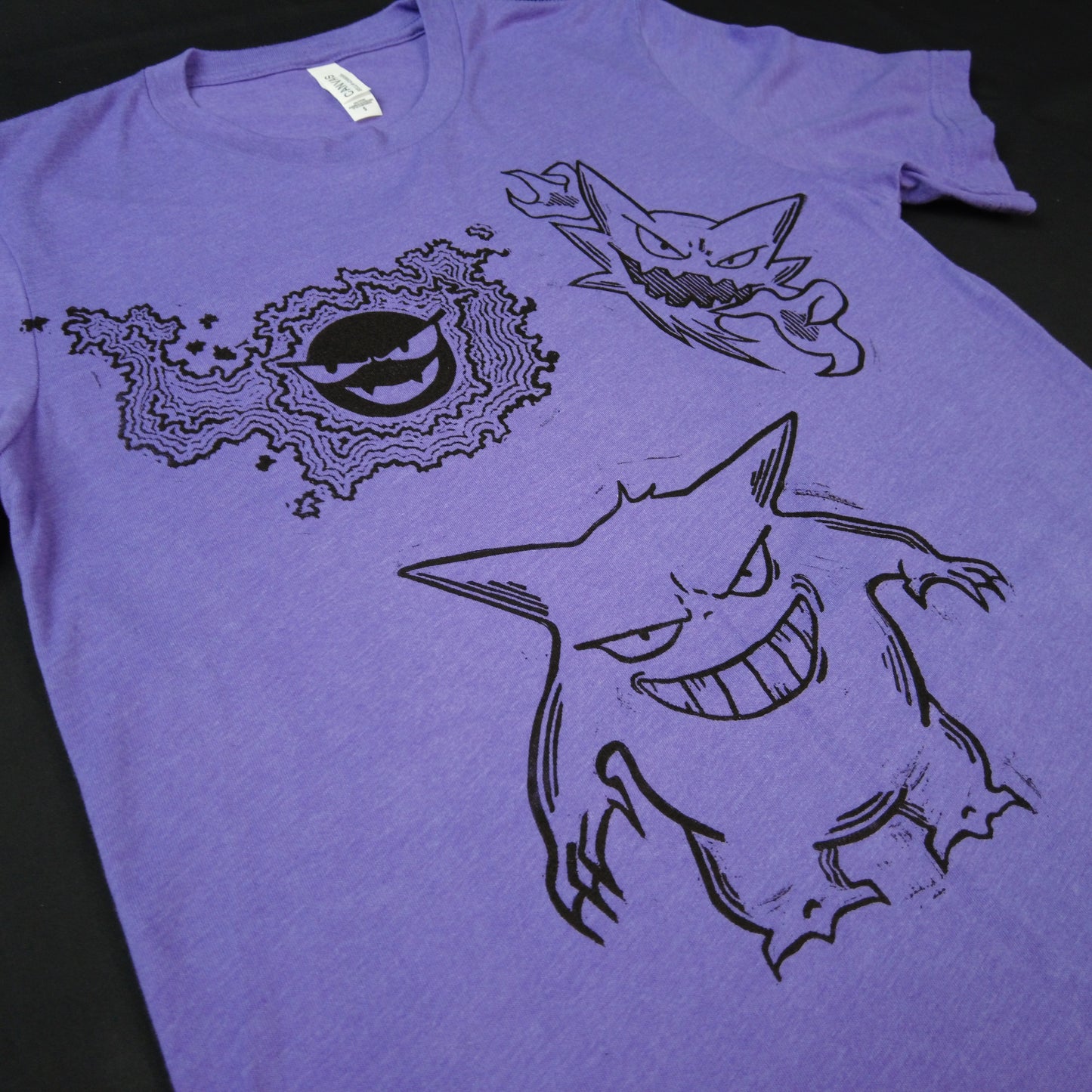 Block Printed T-Shirt: Gengar Evolution