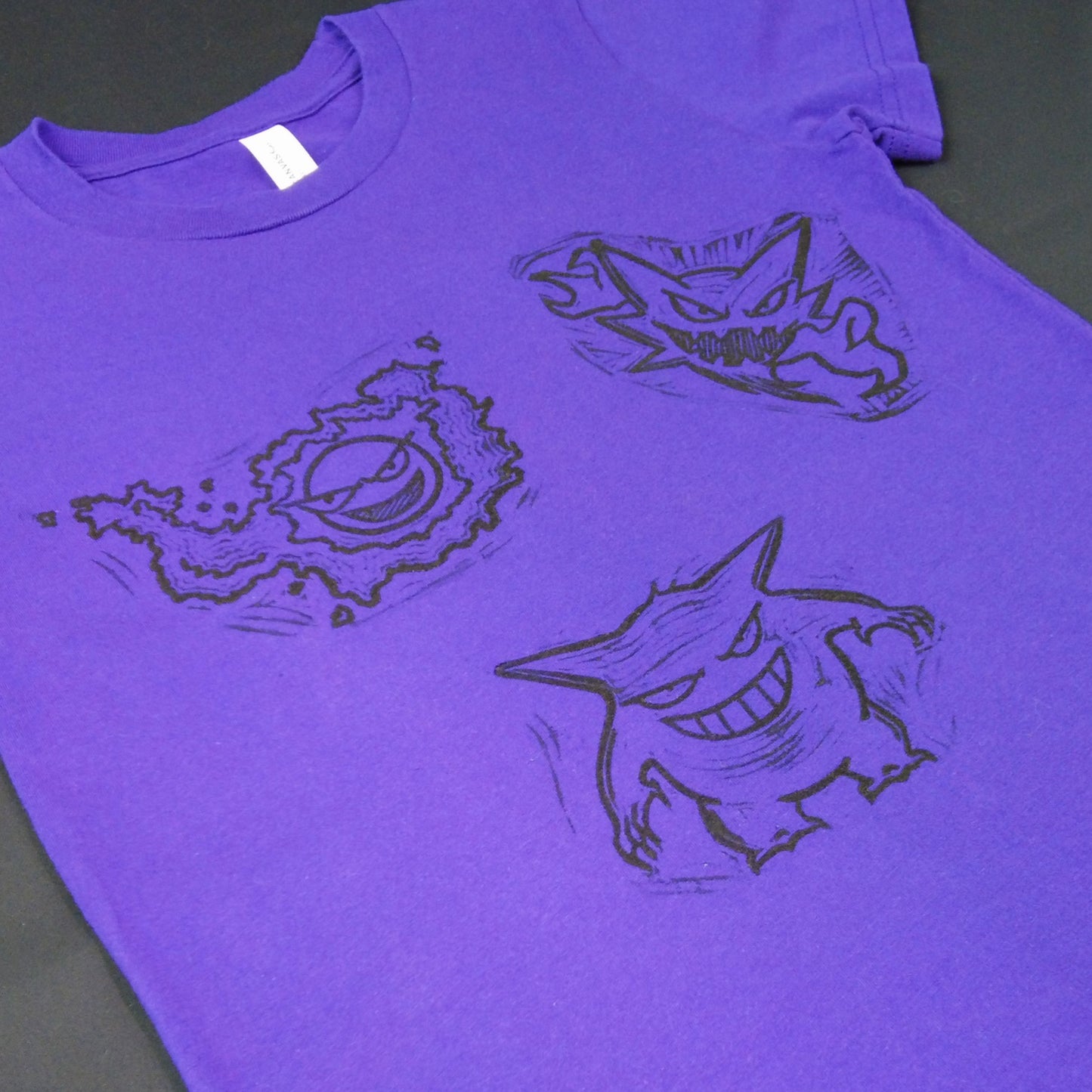 Block Printed T-Shirt: Gengar Evolution