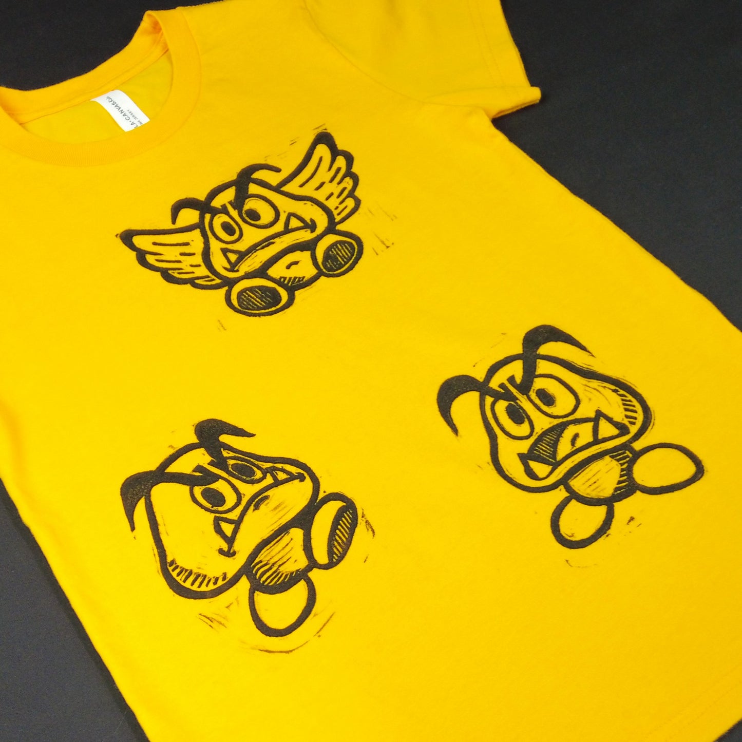 Block Printed T-Shirt: Goomba Gang