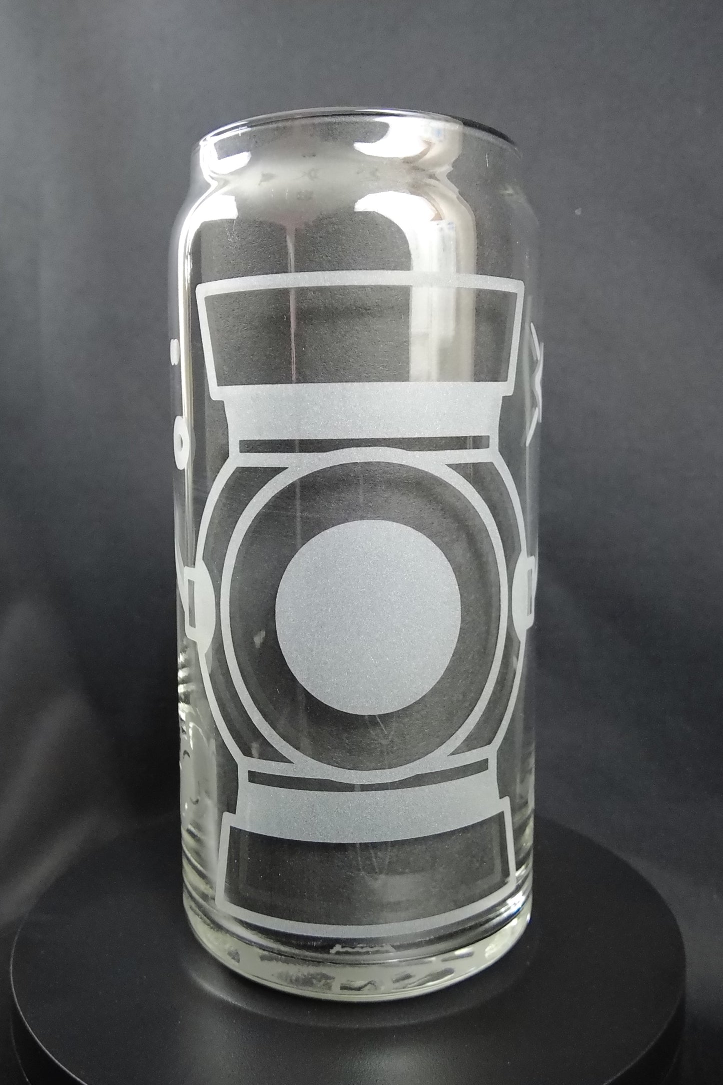 20oz Can-Style Etched Glass - Green Lantern