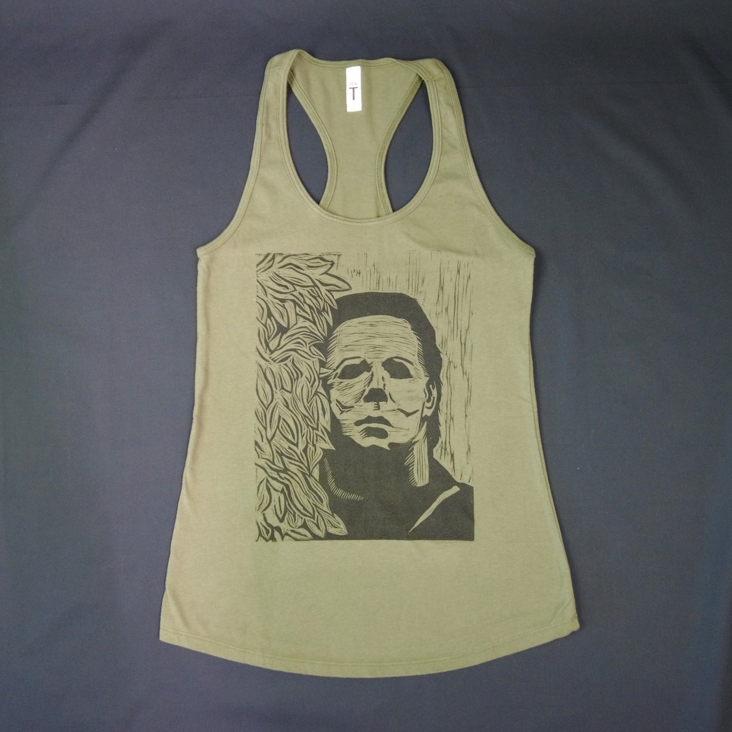 Block Printed Women's Tank: Michael Myers