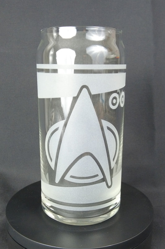 20oz Can-Style Etched Glass - Star Trek Next Generation