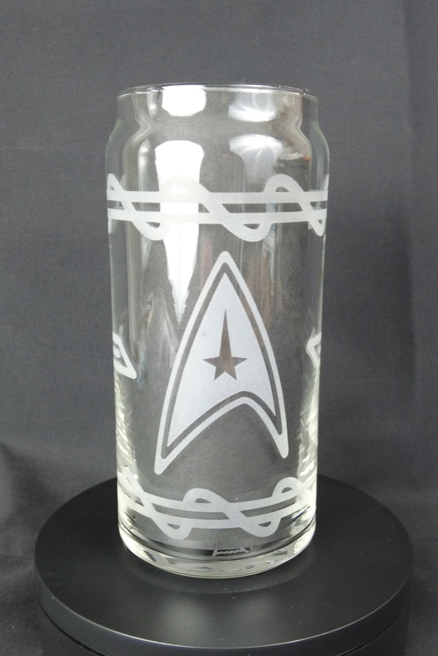 20oz Can-Style Etched Glass - Star Trek