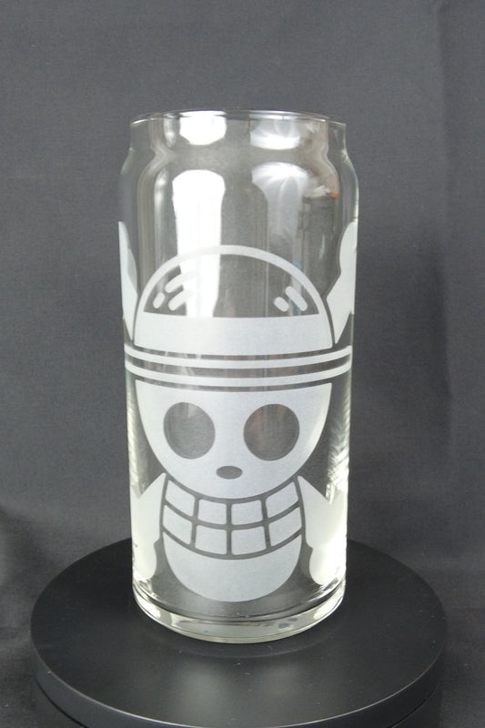 20oz Can-Style Etched Glass - One Piece