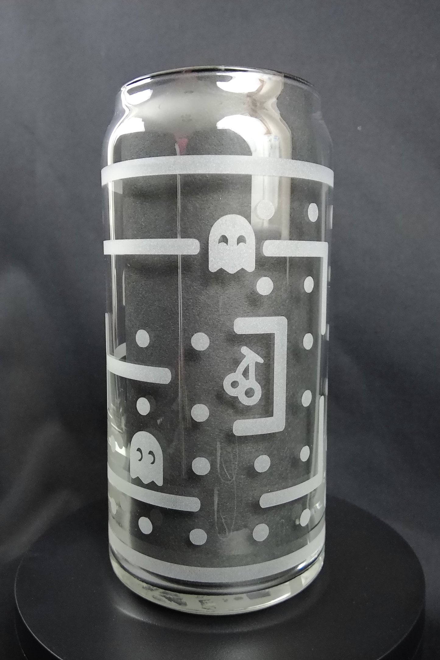 20oz Can-Style Etched Glass - Pacman