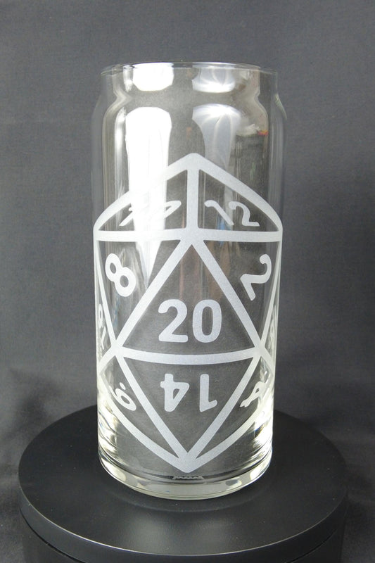 20oz Can-Style Etched Glass - Savings Throw