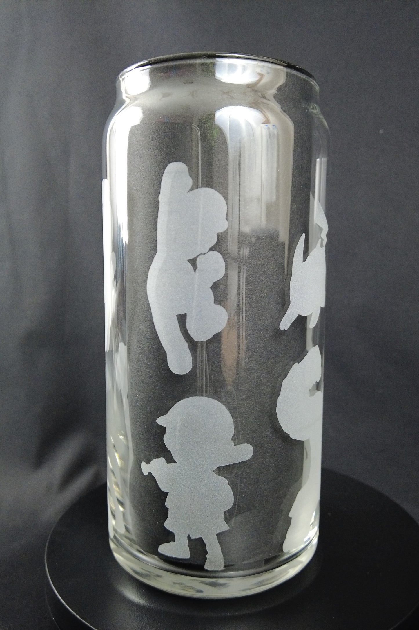 20oz Can-Style Etched Glass - Super Smash Bros