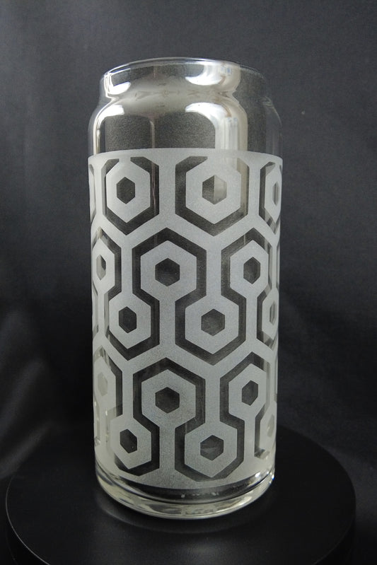 20oz Can-Style Etched Glass - Stanley Hotel Carpet