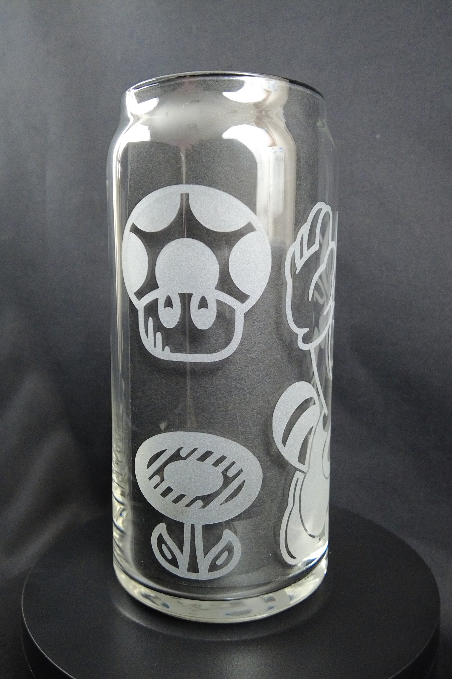 20oz Can-Style Etched Glass - Super Mario Bros 3